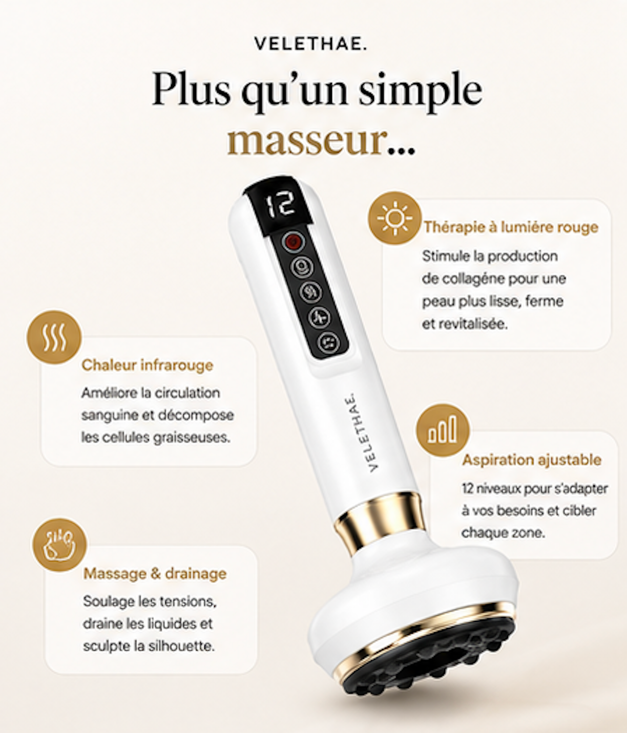 Draineur/masseur anti-cellulite - Velethae
