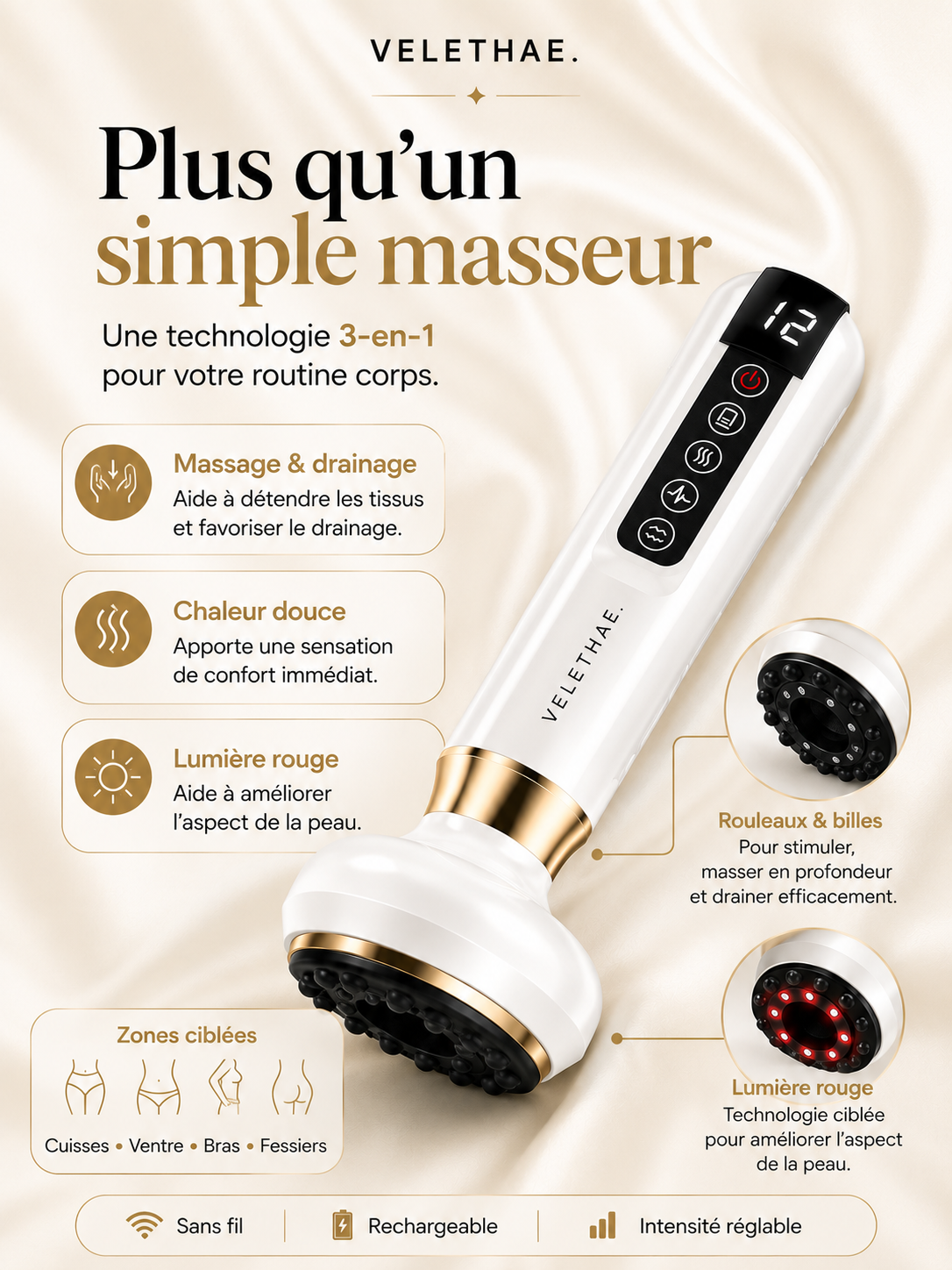 Draineur/masseur anti-cellulite - Velethae