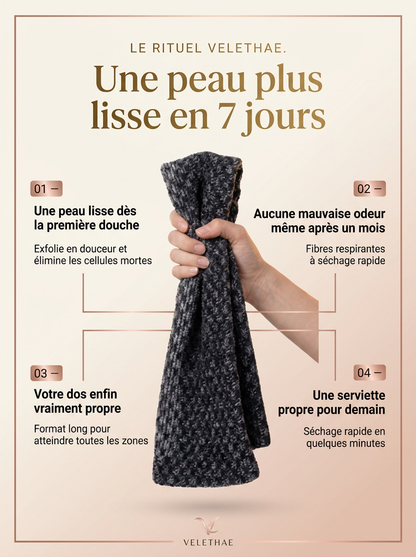 Serviette de douche exfoliante Velethae