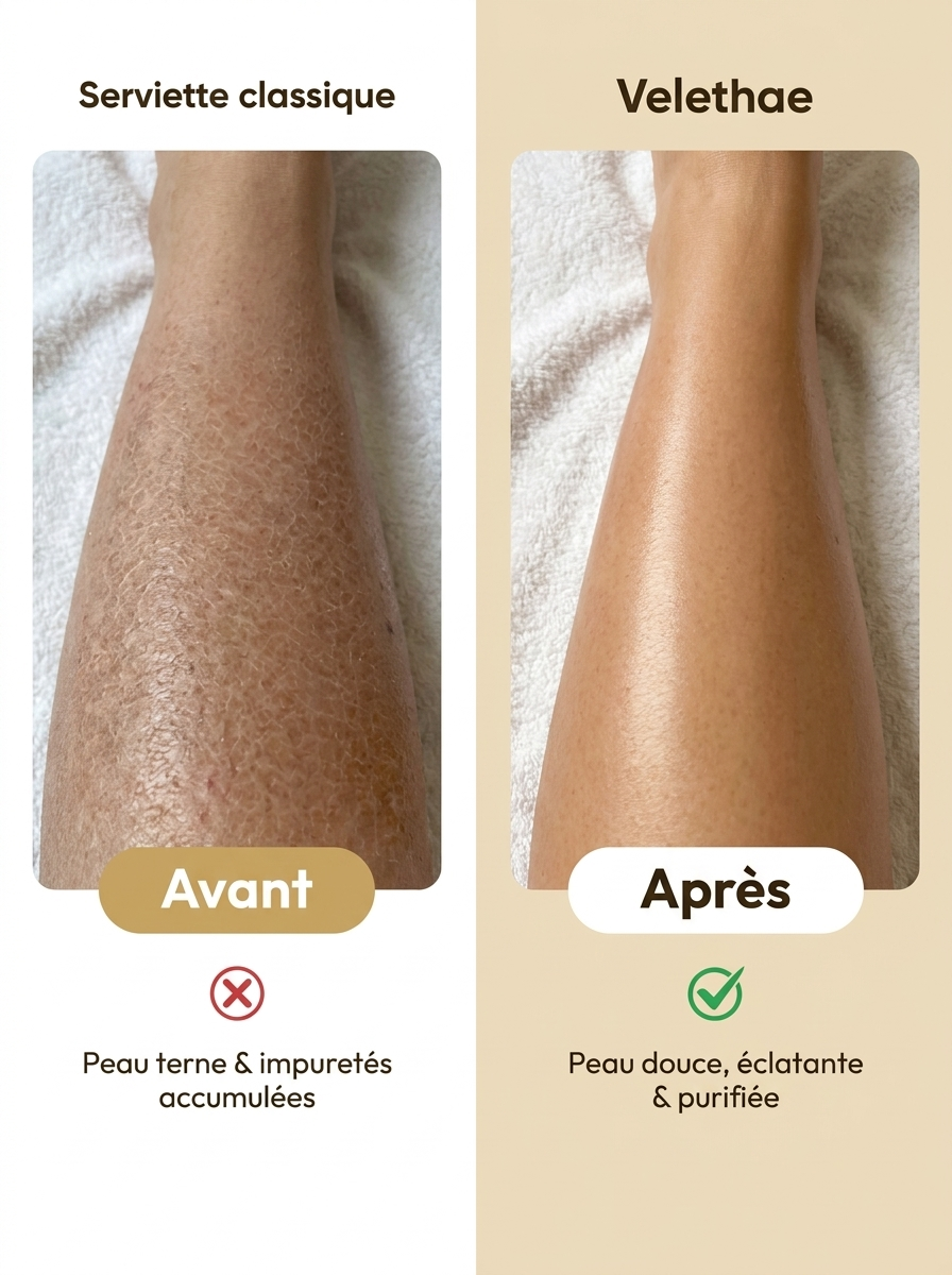 Serviette de douche exfoliante Velethae